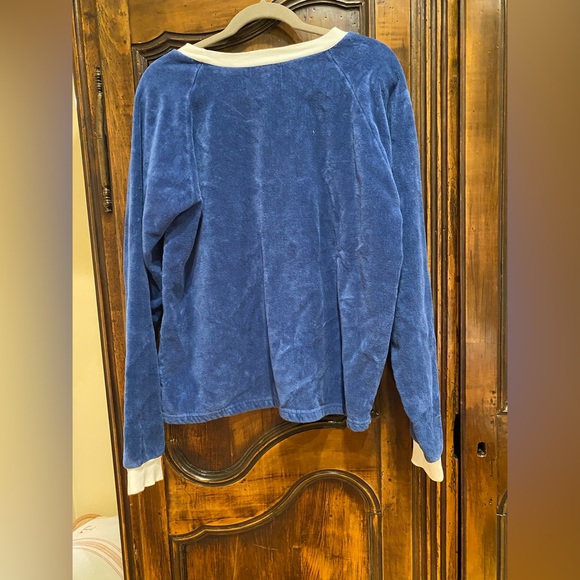 Vintage Calle del Mar blue terry Sweatshirt/ sweater size L - Picture 4 of 7